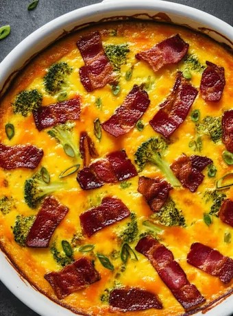 Tasty Loaded Cauliflower Breakfast Bake