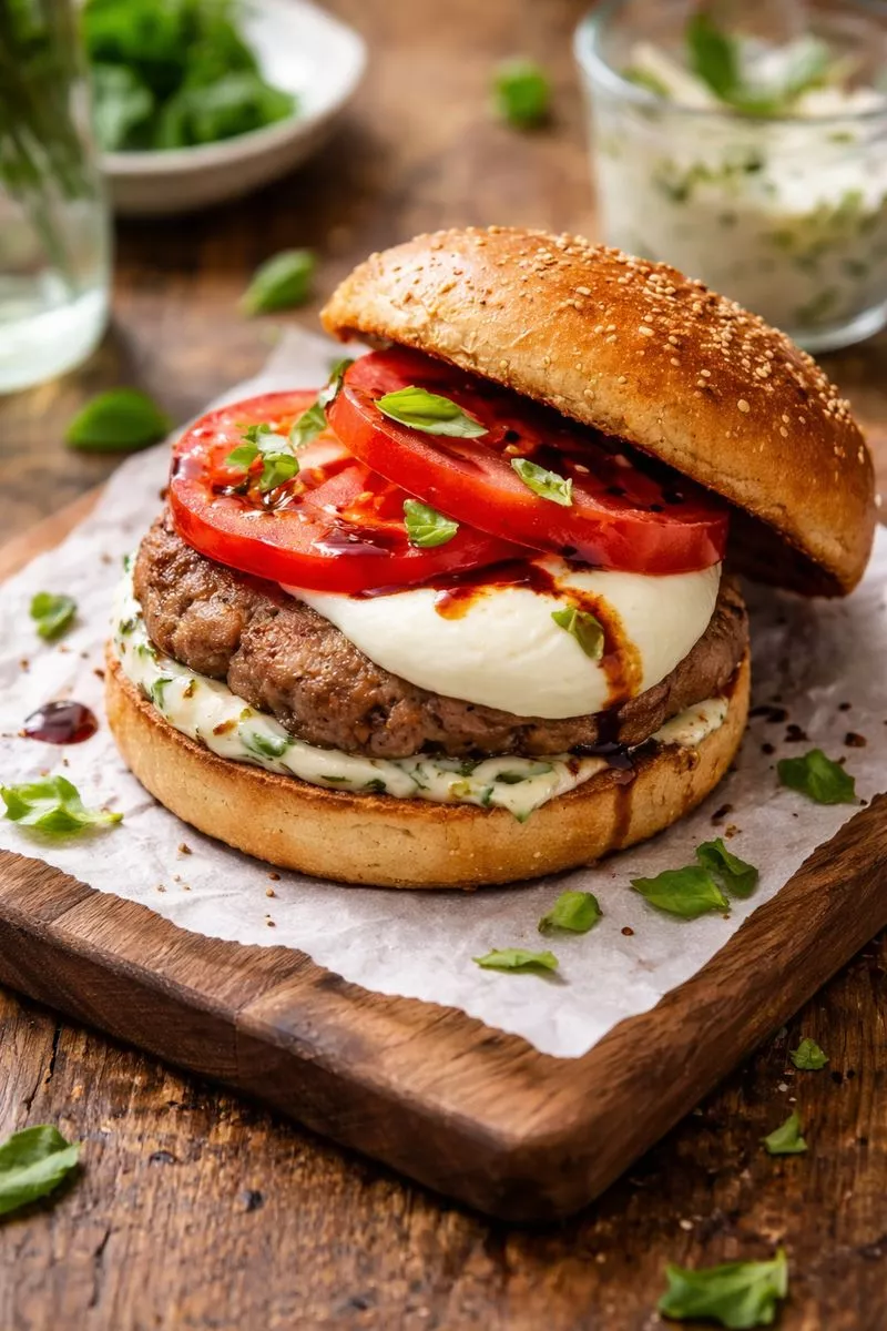 Turkey Caprese Burgers