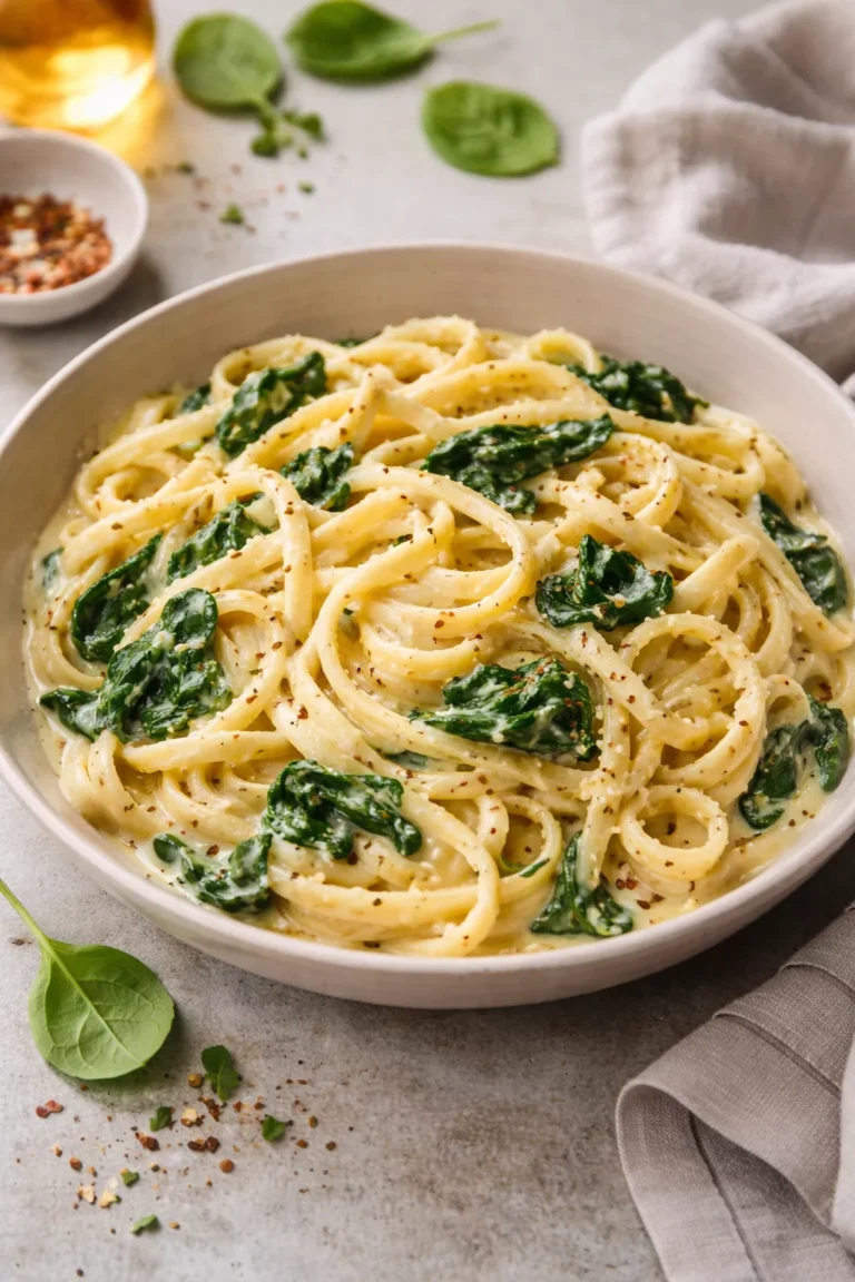 Creamy Cottage Cheese Alfredo Pasta