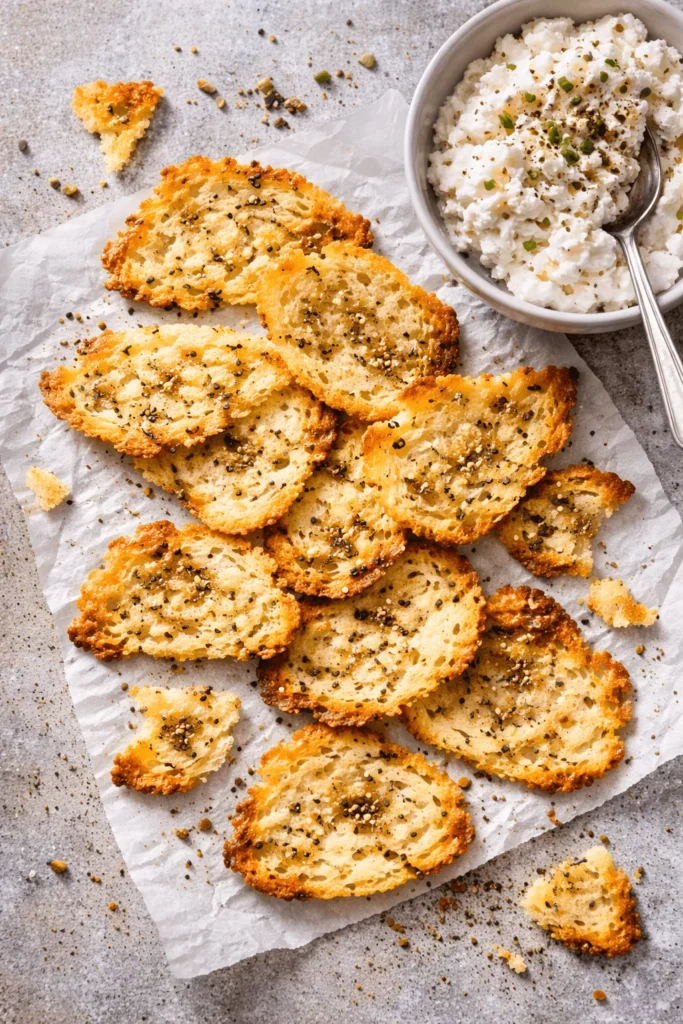 Crispy Baked Cottage Cheese Chips