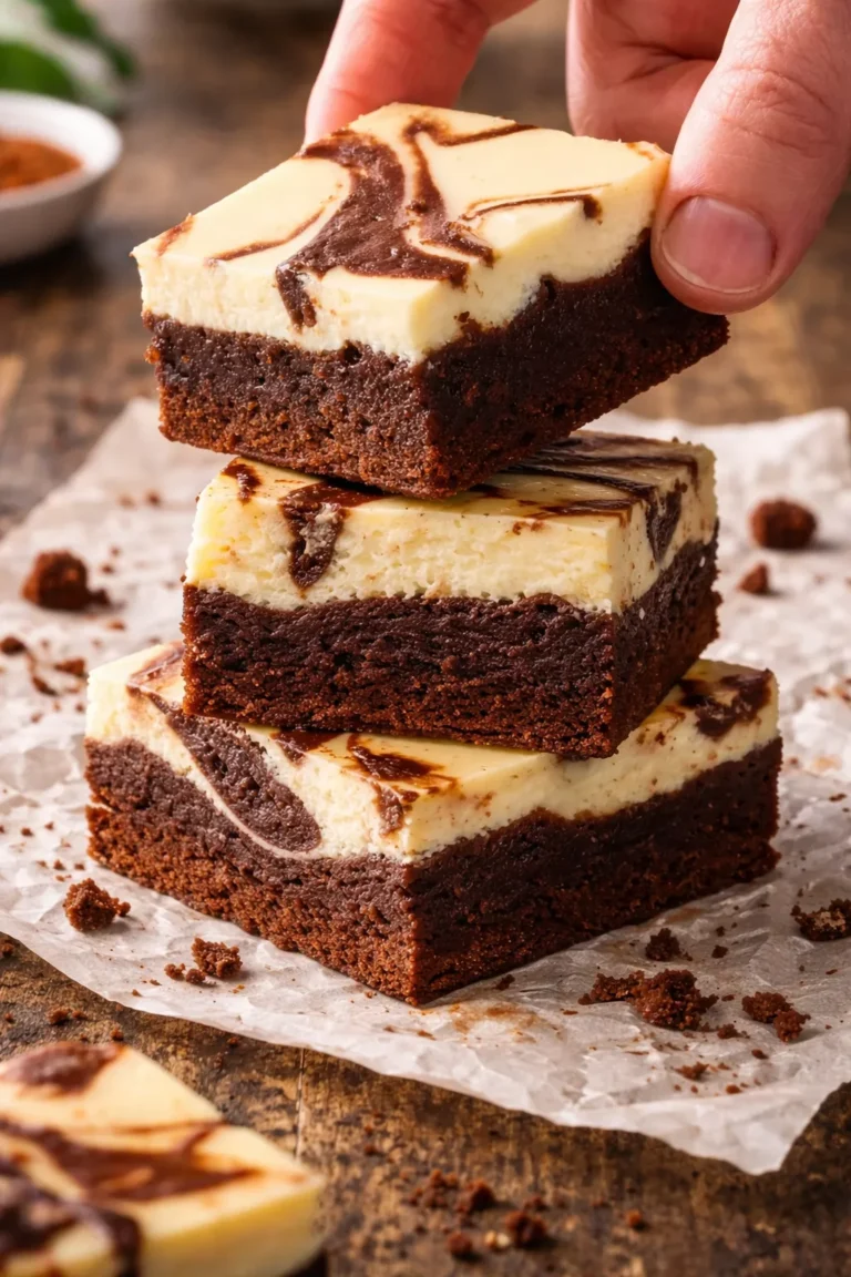 High-Protein Cheesecake Swirl Brownies