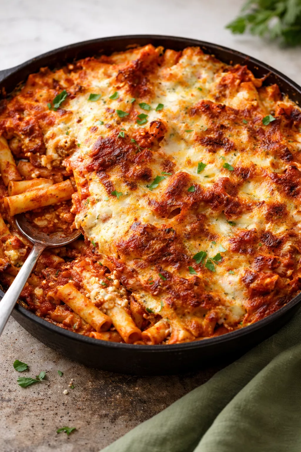 One-Pan Creamy Cottage Cheese Pasta Bake